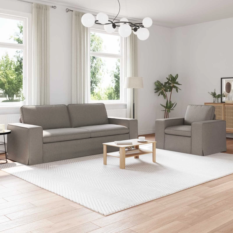 Καναπές 180cm 2 pcs Taupe Μέταλλο Taupe 3407592