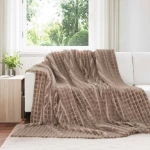 Ριχτάρια 6 pcs Καμηλοπάρδαλη 240 x 220 cm Μαλλί Καφέ 42016947