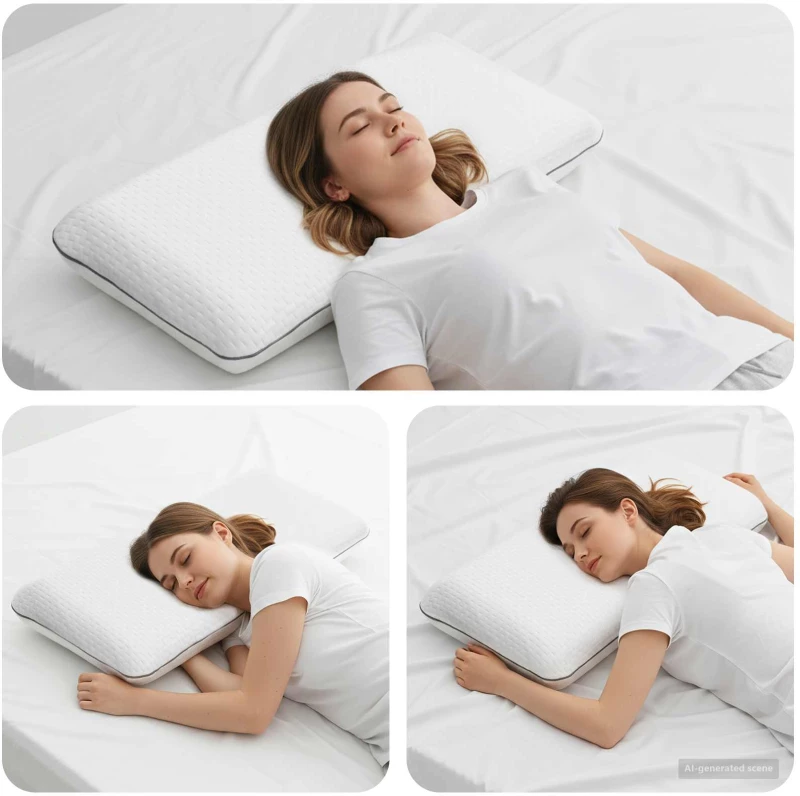Μαξιλάρι Ύπνου Μονόχρωμο 80 x 40 x 12 cm Λευκό 42020235