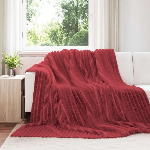 Κουβέρτα Βεραμάν Κόκκινο 270 x 240 cm Μαλλί Κόκκινο 42016852