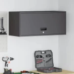 Ντουλάπι τοίχου για γκαράζ Μαύρο 80 x 33 x 35 εκ Μαύρο 883276