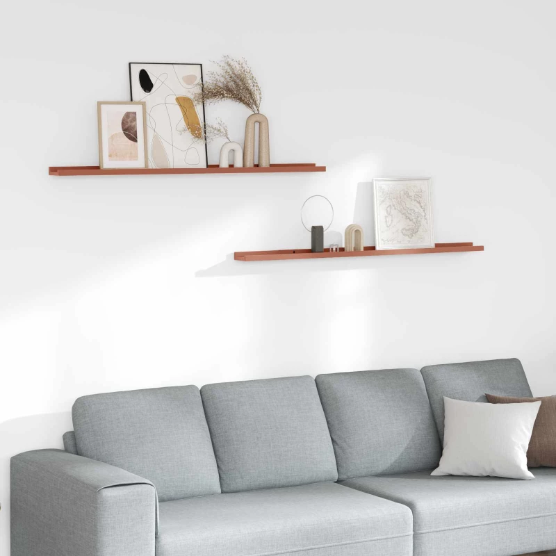 Ράφι Τοίχου 2 pcs Κόκκινο 115 x 9 x 3 cm Επεξεργασμένο ξύλο Κόκκινο 42020005