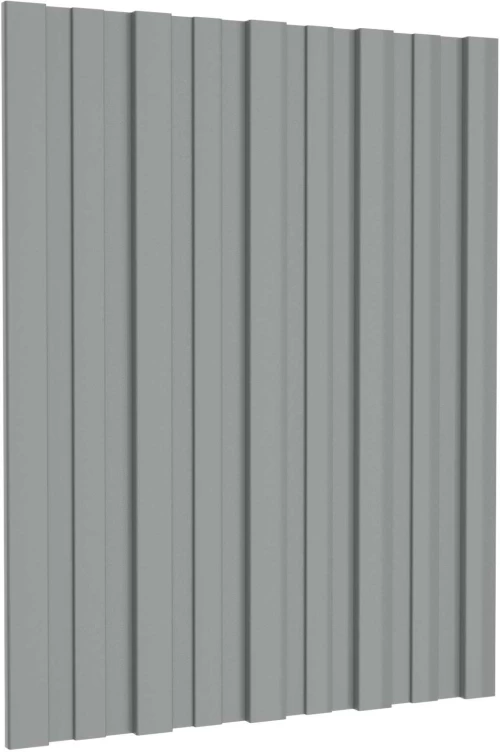 Πάνελ οροφής 12 pcs Γκρι 60 x 45 cm Γαλβανισμένος χάλυβας Γκρι 42047102