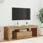 Έπιπλο Τηλεόρασης με LED Αρτισιανή Δρυς 120x36,5x40εκ Επεξ.Ξύλο artisan δρυς 856302