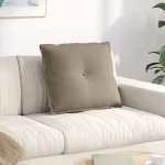 Μαξιλάρι Πλάτης Taupe 60 x 50 cm Ύφασμα Μικροΐνας Taupe 42014687