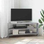 ΓωνιακήΒάσηΤηλεόρασης Σκυρόδεμα Γκρι 102x40,5x45εκ Γκρι 889768