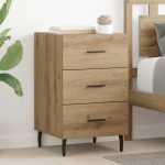 Κομοδίνο Artisan Oak 40 x 40 x 66 εκ. Επεξεργασμένο ξύλο Καφέ 882135