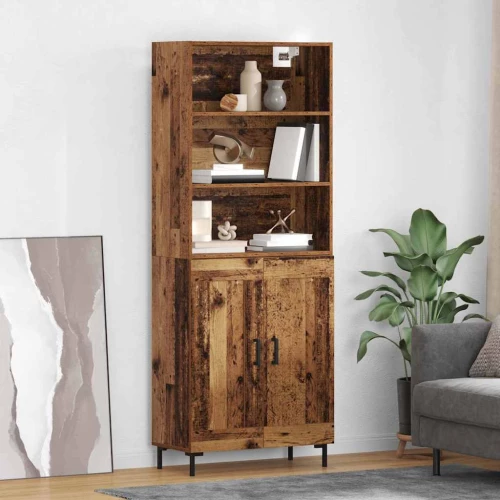 Highboard Παλιό Ξύλο 69,5 x 32,5 x 180 εκ Επεξεργασμένο ξύλο Καφέ 3415641