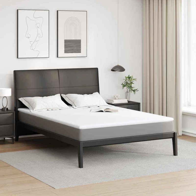 Στρώματα Λευκό 140 x 190 cm 100% ύφασμα πολυεστέρα με τζακάρ Λευκό 4106215