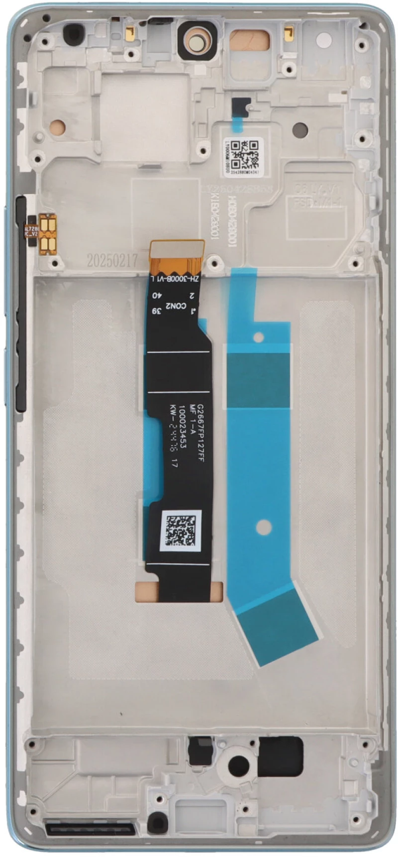 Οθόνη με Αφή & Πλαίσιο / LCD & Touch Screen Replacement With Frame for Xiaomi Redmi Note 14 Pro 4G TFT Ocean Blue