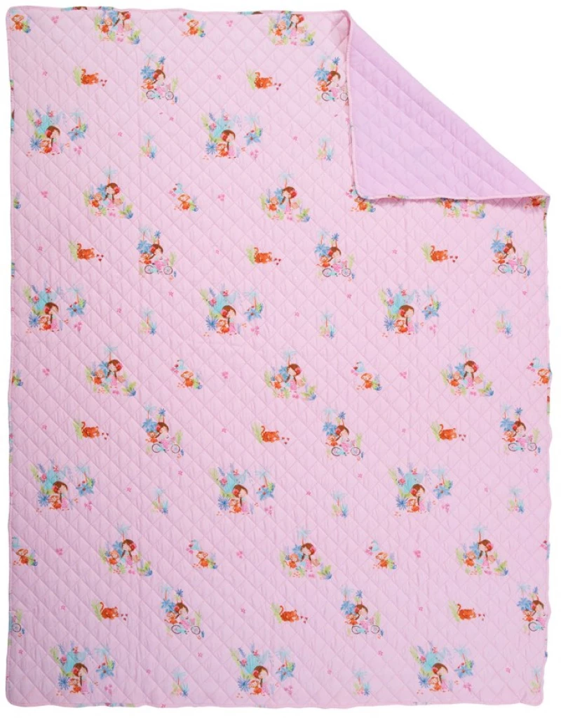 Παιδικό Κουβερλί Μονό Nef-Nef Welcome To India Pink 180x240