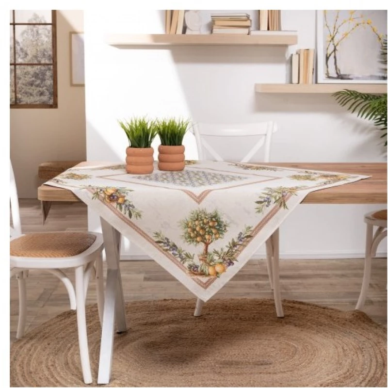 Καρέ &amp Τραβέρσα Teoran Mediterraneo Σετ 2 τεμαχίων - 100x100cm &amp 40x100cm