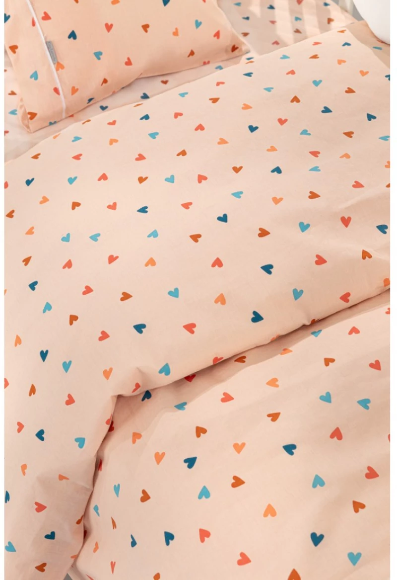 Σετ Σεντόνια Κούνιας Guy Laroche Bebe Amore Salmon 115x170