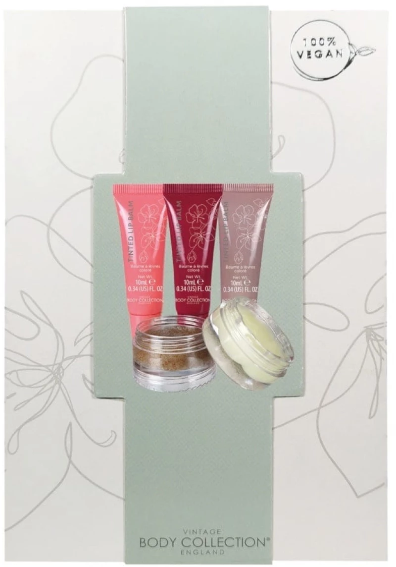 BODY COLLECTION Vintage Cherry Blossom Lip Care Gift Set-Σετ Περιποίησης Χειλιών