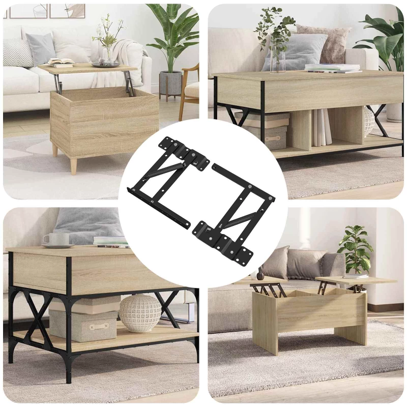 vidaXL Μηχανισμός Ανύψωσης Κρεβατιού 12 pcs Μαύρο 340 x 95 x 40 χιλ
