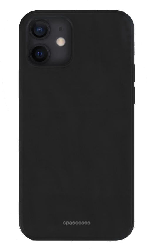 Θήκη iPhone 12 / 12 Pro Spacecase Silicone Case Σιλικόνης - Black (5905123433559)