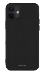 Θήκη iPhone 12 / 12 Pro Spacecase Silicone Case Σιλικόνης - Black (5905123433559)