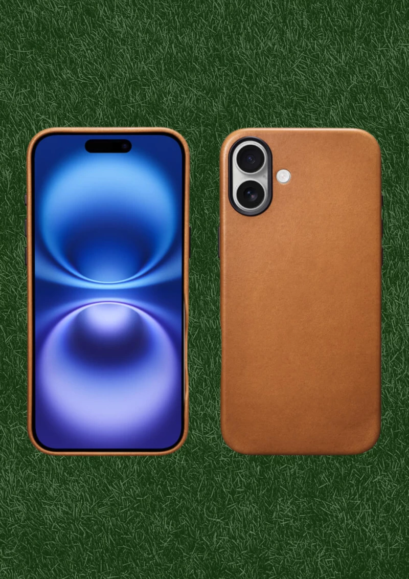 Θήκη iPhone 16 iCarer Leather Back Case With Camera Button Δερμάτινη με MagSafe & Πλαίσιο Κάμερας - Camel Tan (WMI16240701-TN)