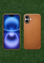 Θήκη iPhone 16 iCarer Leather Back Case With Camera Button Δερμάτινη με MagSafe & Πλαίσιο Κάμερας - Camel Tan (WMI16240701-TN)