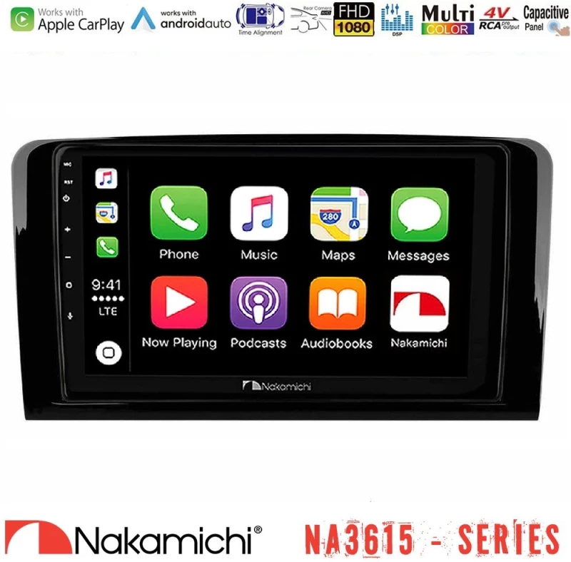 Nakamichi NA3615 Series Με Wireless Carplay & Android Auto Mercedes ML/GL Class Media Station Tablet 9"