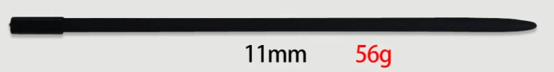 Sound Ουρήθρας Σιλικόνης 350 x 11 mm Silicone Urethral Sound - Μαύρο