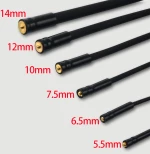 Sound Ουρήθρας Σιλικόνης 350 x 11 mm Silicone Urethral Sound - Μαύρο