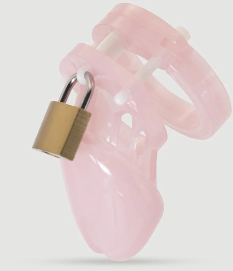 Κλουβί Πέους Με Κλειδαριά Lock My Cock Plastic Chastity Cage With Lock - Ροζ