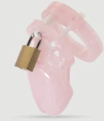 Κλουβί Πέους Με Κλειδαριά Lock My Cock Plastic Chastity Cage With Lock - Ροζ
