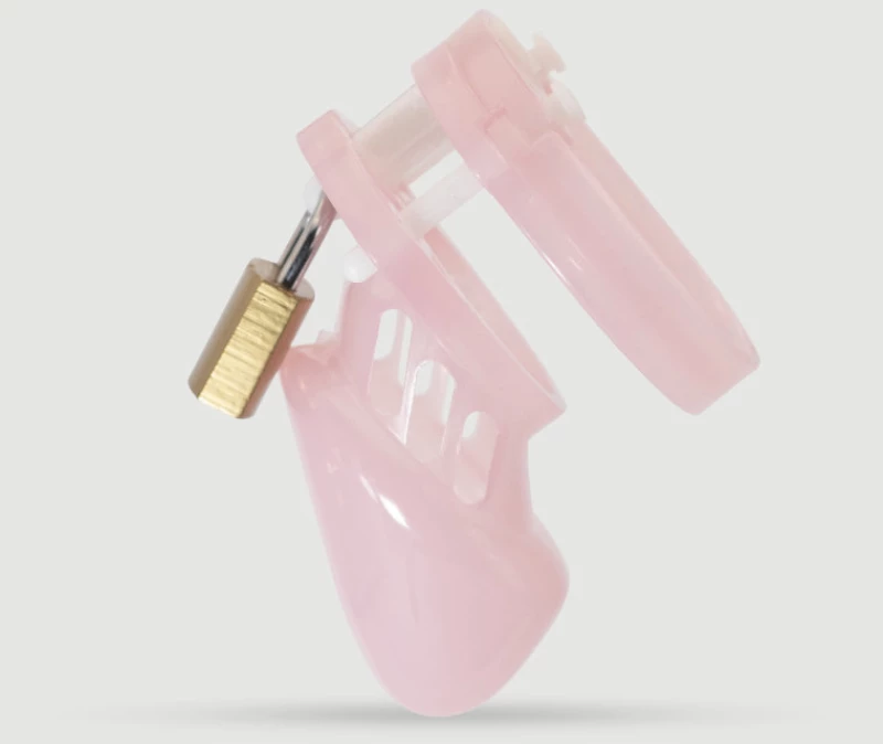 Κλουβί Πέους Με Κλειδαριά Lock My Cock Plastic Chastity Cage With Lock - Ροζ