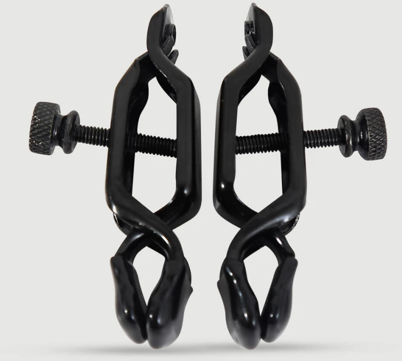 Σφιγκτήρες Θηλών Με Ροδέλα Πίεσης Nipple Clamps With Screw Adjuster – Μαύρο