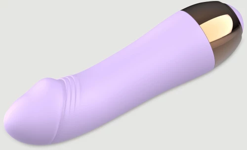 Mini Bullet Δονητής Σιλικόνης Mini Dick Silicone VIbrating Bullet - Μωβ