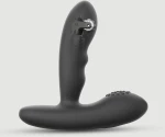 Ασύρματος Δονητής Προστάτη με Θέρμανση P-Stroker Remote Controlled Vibrating & Heating Silicone Prostate Vibrator - Μαύρος