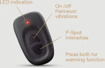 Ασύρματος Δονητής Προστάτη με Θέρμανση P-Stroker Remote Controlled Vibrating & Heating Silicone Prostate Vibrator - Μαύρος