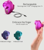 Δονητής Δαχτύλου Σιλικόνης Kisscool Silicone Tapping Finger Vibrator - Ροζ