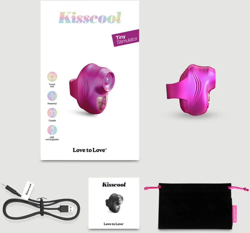 Δονητής Δαχτύλου Σιλικόνης Kisscool Silicone Tapping Finger Vibrator - Ροζ