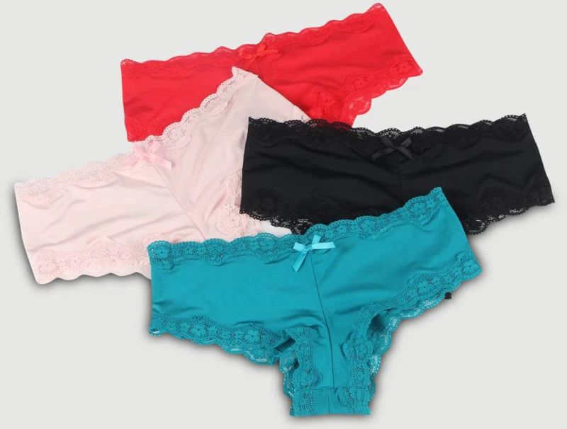 Σετ Σλιπ Δαντέλας 4 in 1 Box High Quality Comfortable Lace Panty 4 in 1 Box