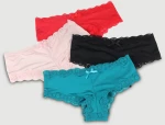 Σετ Σλιπ Δαντέλας 4 in 1 Box High Quality Comfortable Lace Panty 4 in 1 Box