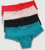Σετ Σλιπ Δαντέλας 4 in 1 Box High Quality Comfortable Lace Panty 4 in 1 Box