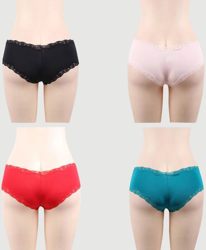 Σετ Σλιπ Δαντέλας 4 in 1 Box High Quality Comfortable Lace Panty 4 in 1 Box
