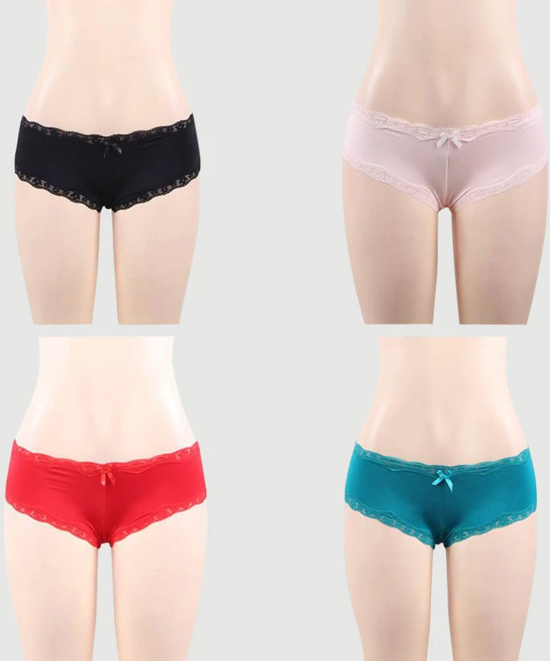 Σετ Σλιπ Δαντέλας 4 in 1 Box High Quality Comfortable Lace Panty 4 in 1 Box
