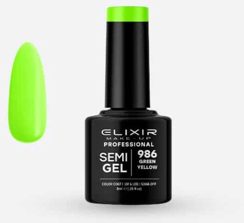 ELIXIR 986 Color Coat Semigel Green Yellow 8ml