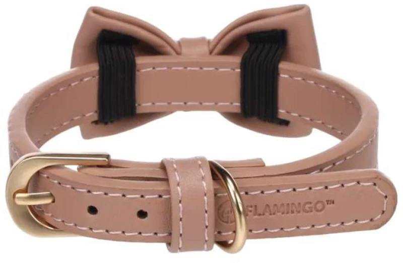 Flamingo Κολάρο Σκύλου Collar with Bow Tie Nela Pink S 15mm x 29-35cm