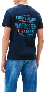 Tommy Jeans ανδρικό βαμβακερό regular t-shirt μπλε DM0DM21914-C1G