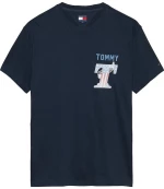 Tommy Jeans ανδρικό βαμβακερό regular t-shirt μπλε DM0DM21914-C1G