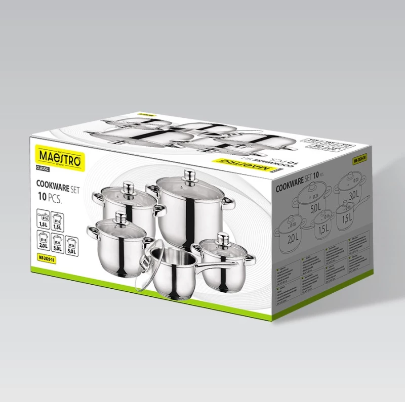 Maestro MR-2020-10 A set of pots of 10 elements