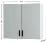 Modest Πάνω Ντουλάπι Γκρι 80x32x72εκ