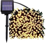 Ηλιακά Χριστουγεννιάτικα 400 LED λαμπάκια σειρά 50μ. 8 προγράμματα BX-052 Θερμό χρώμα