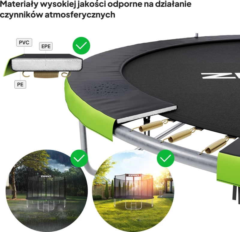 Τραμπολίνο κήπου Zipro Jump Pro OUT με εξωτερικό δίχτυ 4FT 127cm