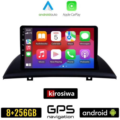 KIROSIWA BMW X3 E83 (2003 - 2010) Android οθόνη αυτοκίνητου 8GB + 256GB με GPS WI-FI (ηχοσύστημα αφής 9" ιντσών OEM Android Auto Apple Carplay Youtube Playstore MP3 USB Radio Bluetooth Mirrorlink Χ3 Ε83 εργοστασιακή, 4x60W, AUX)