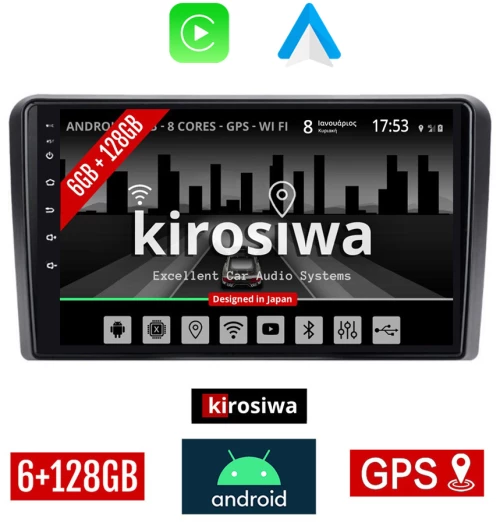 KIROSIWA 6+128GB CITROEN BERLINGO (2008 - 2019) Android οθόνη αυτοκίνητου 6GB με GPS WI-FI (ηχοσύστημα αφής 9" ιντσών Youtube Playstore MP3 USB Radio Bluetooth Mirrorlink DSP Apple Carplay Android Auto 4x60W, AUX)